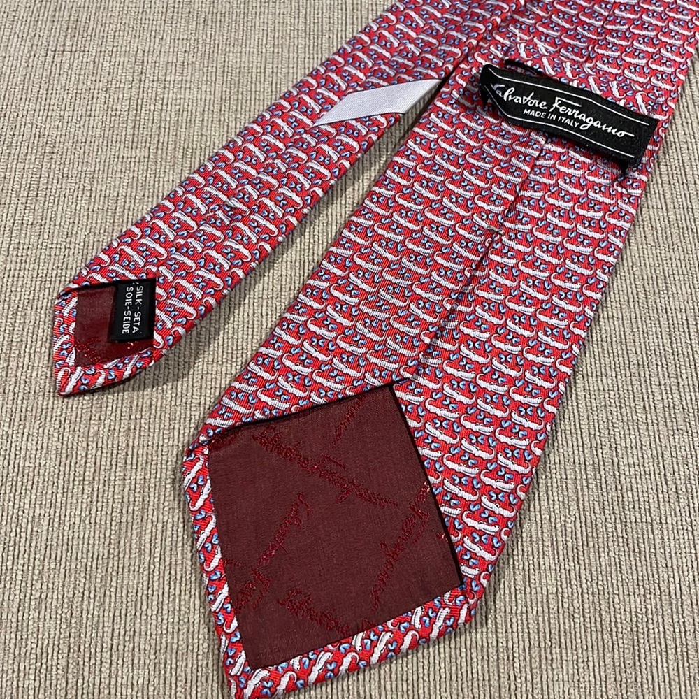 Alligator and Butterfly Ferragamo Silk Tie